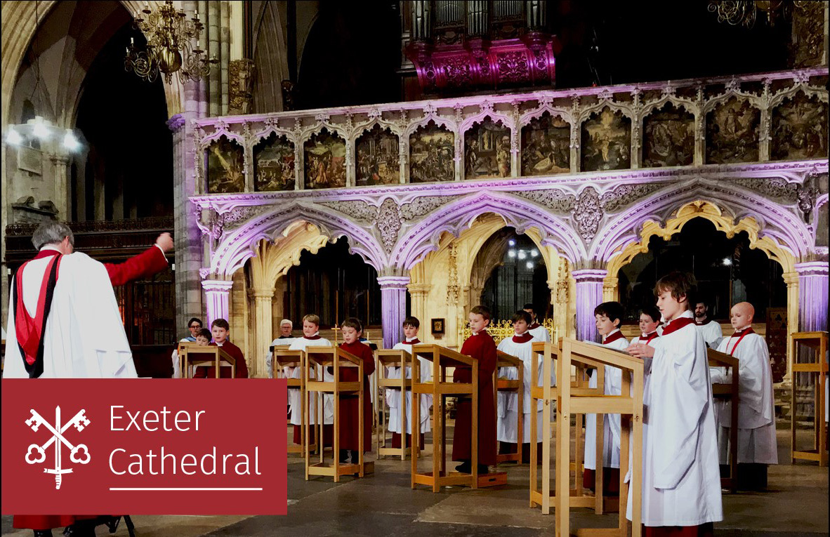 Exeter chorosters rehearse, Sept 2020