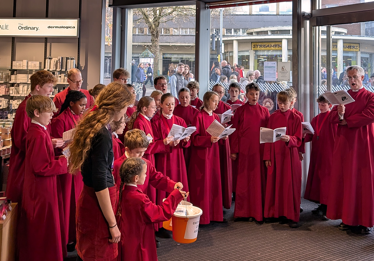 Exeter Cathedral choir - John Lewis carol singing