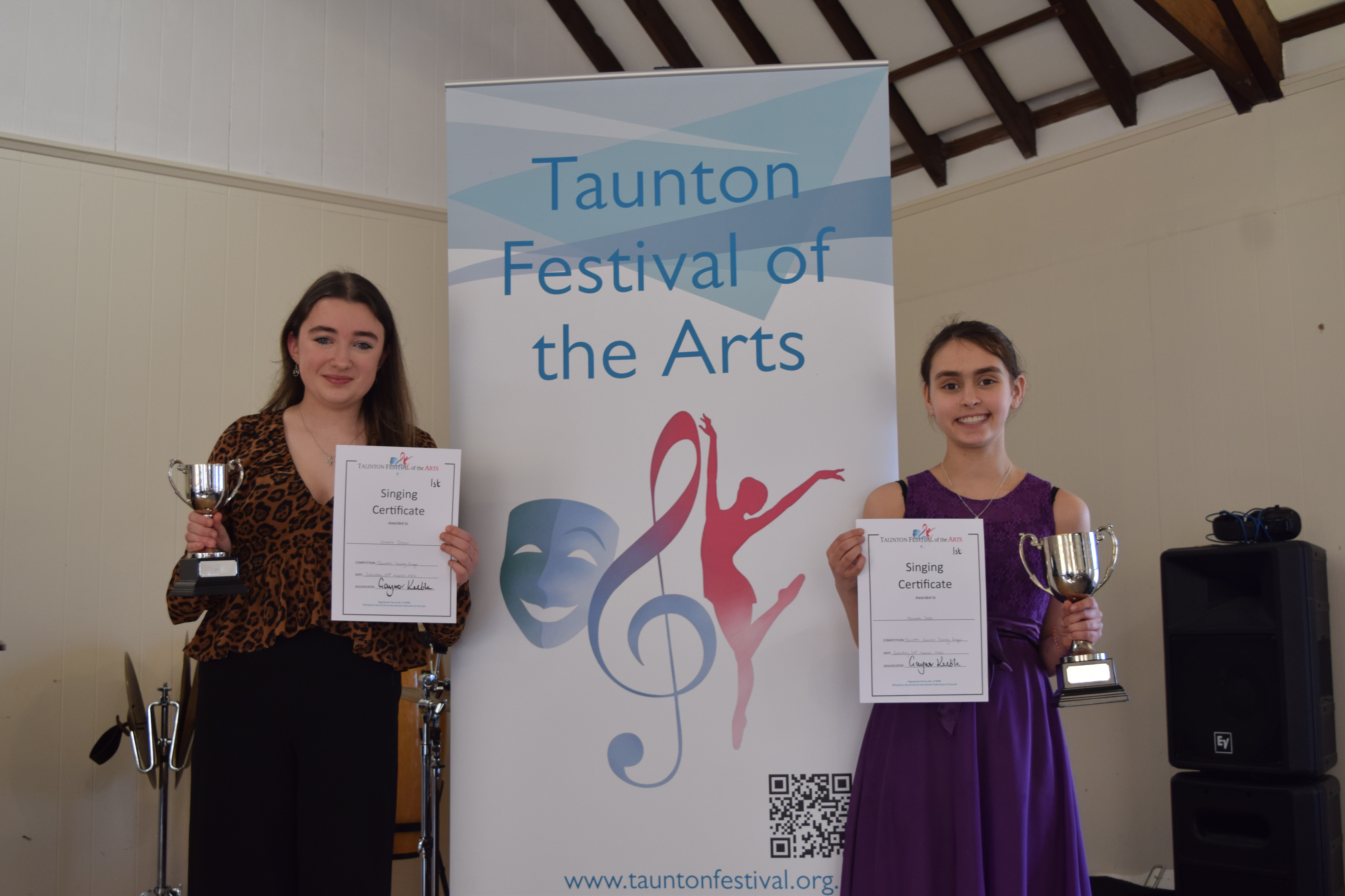 Taunton 2026 - singing competiton, won by Hannah Datoo and Ginevra Dobson